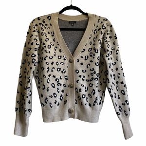 Dynamite Leopard Knit Button Down Cardigan